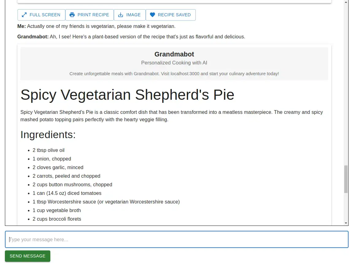 Even make the whole recipe vegetarian!