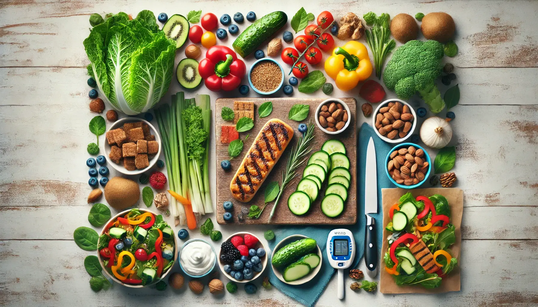 Healthy meal preparation for diabetes management