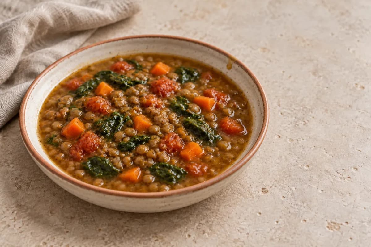 Lemon-Herb Chicken & Lentil Soup, Type 1 Diabetic-Friendly dish
