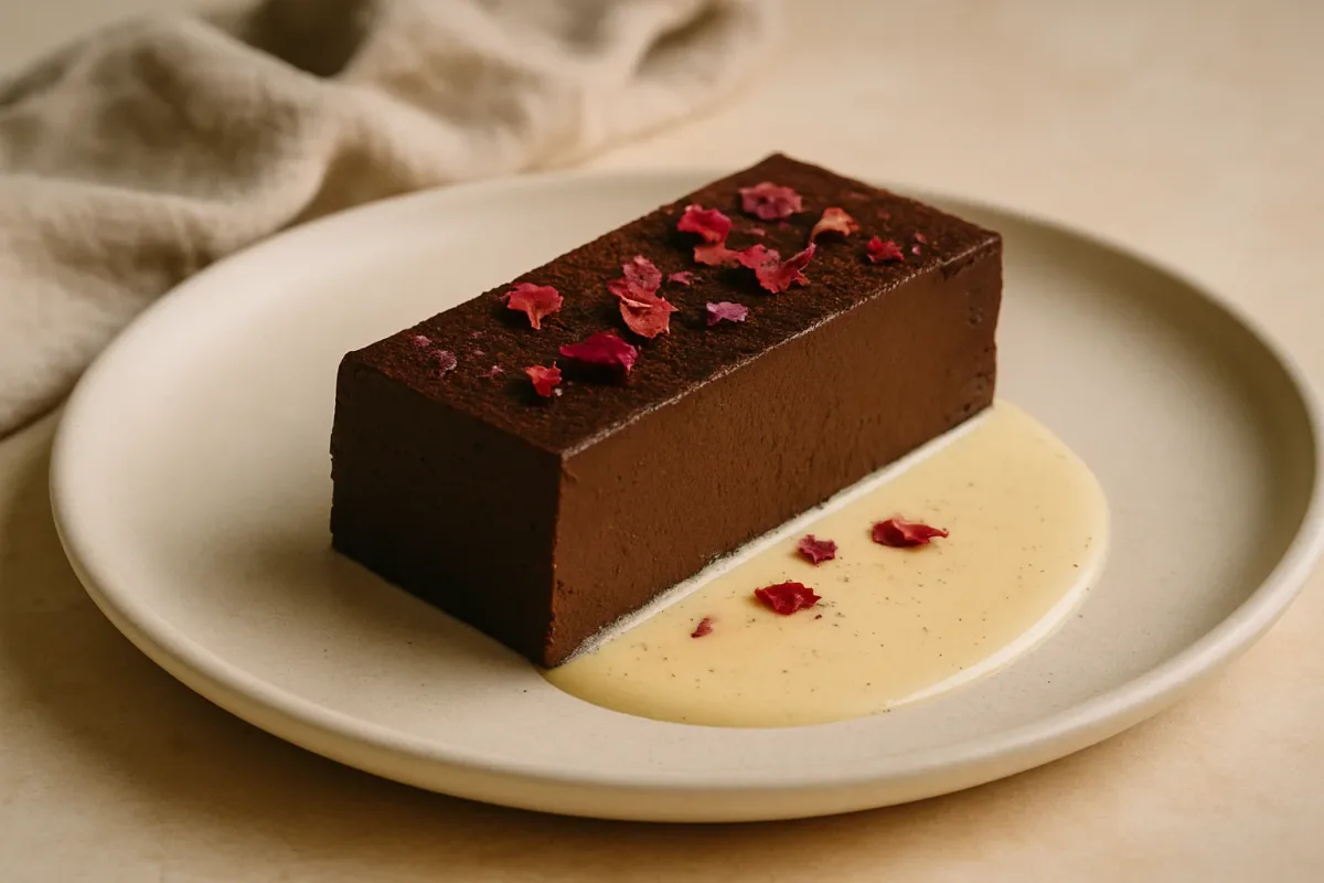 Chocolate Terrine with Rose Water, Comfort Food & Home Cooking dish