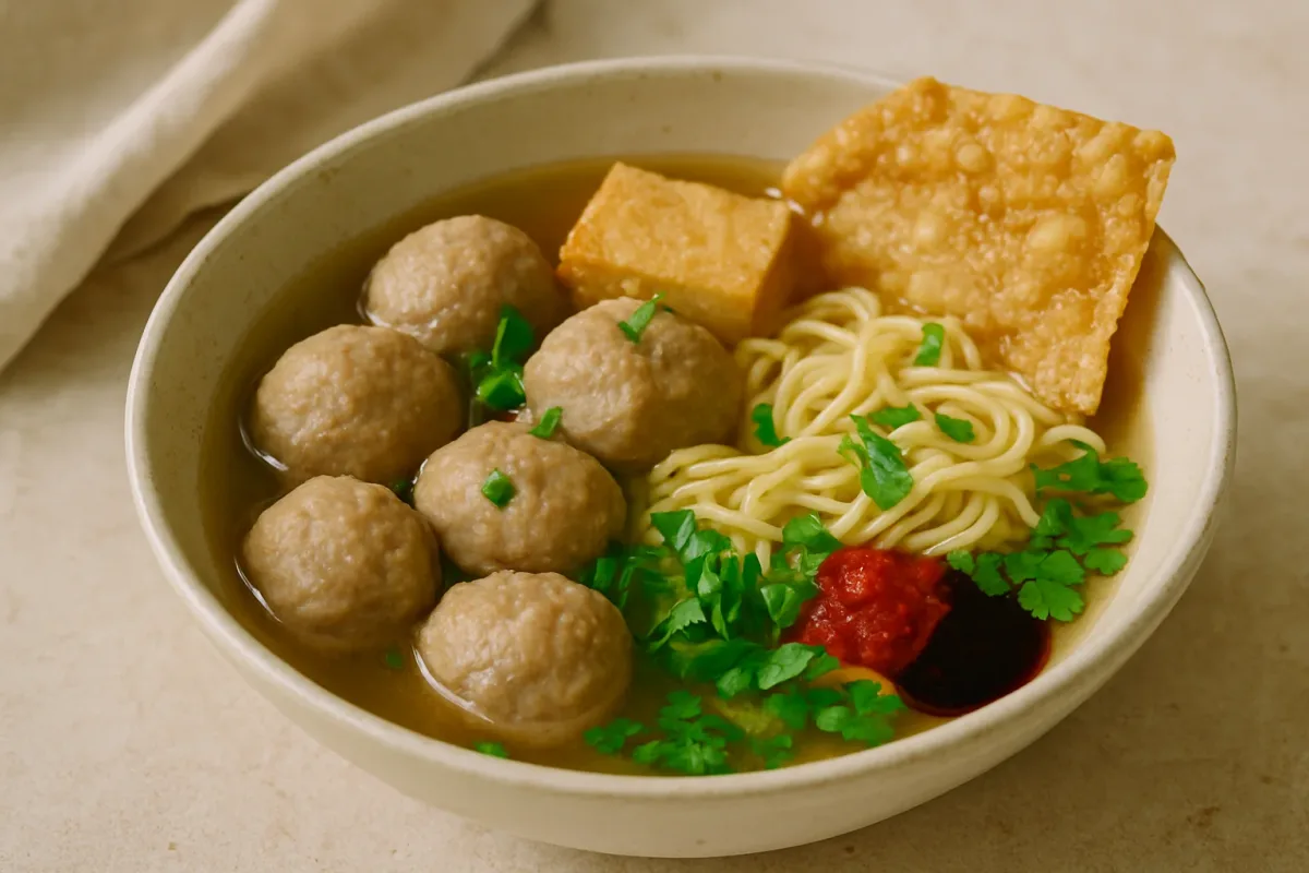 Bakso Sapi Autentik (Indonesian Beef Meatballs), Michelin-Star Pro Chef dish