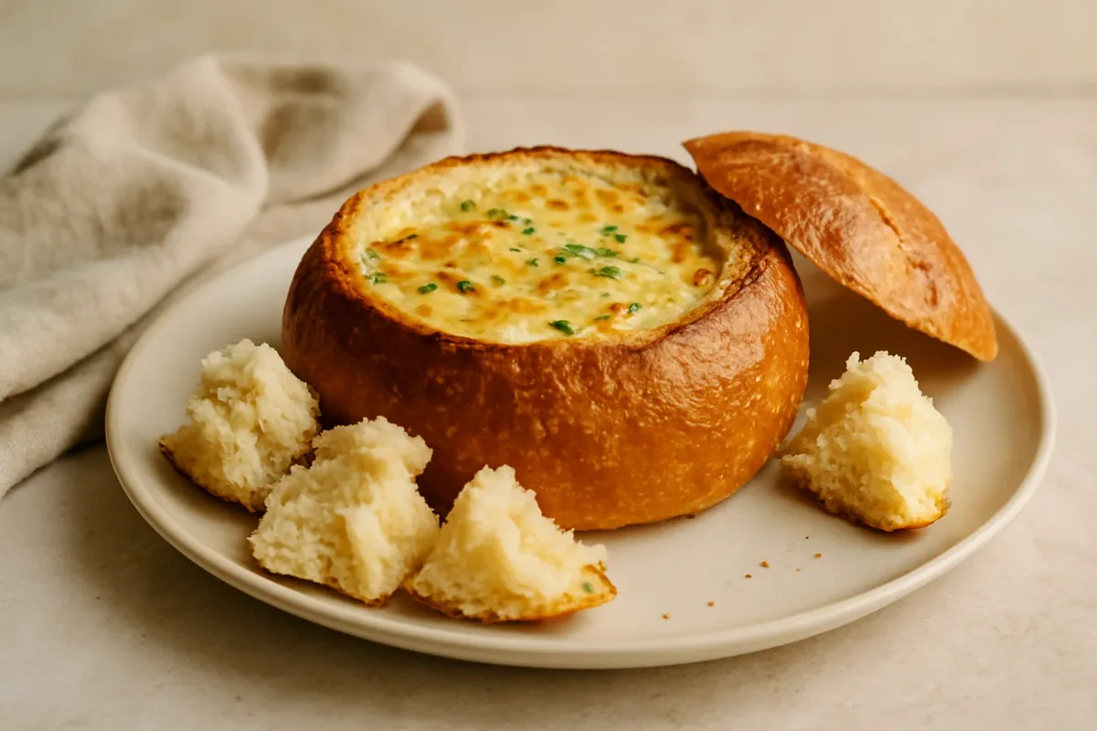 Garlic Cob Loaf for 2 — Top Off, Chunks on Side (Pre-prep & Service), Michelin-Star Pro Chef dish