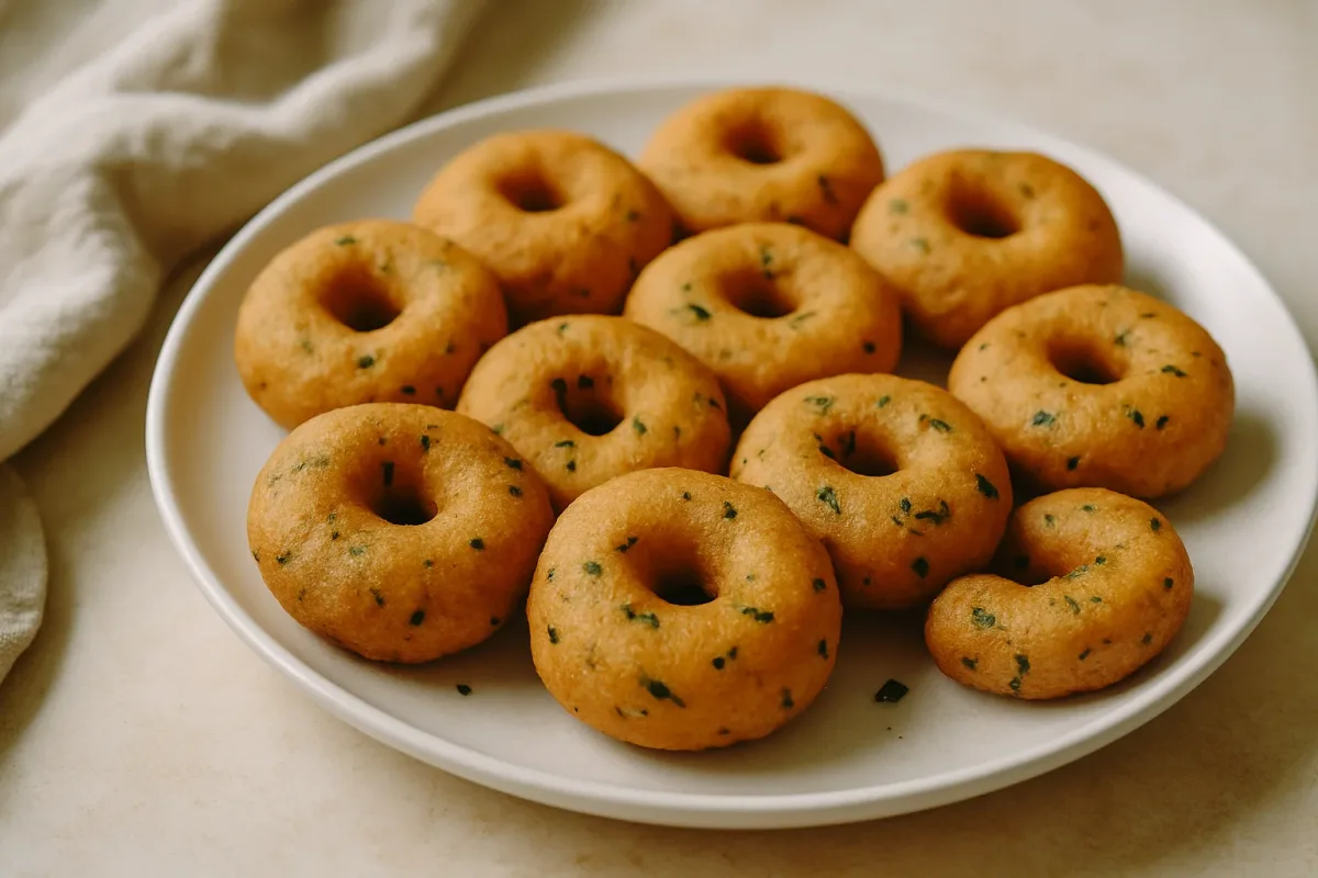 Perfect Uniform Medu Vada (10 pieces), Michelin-Star Pro Chef dish