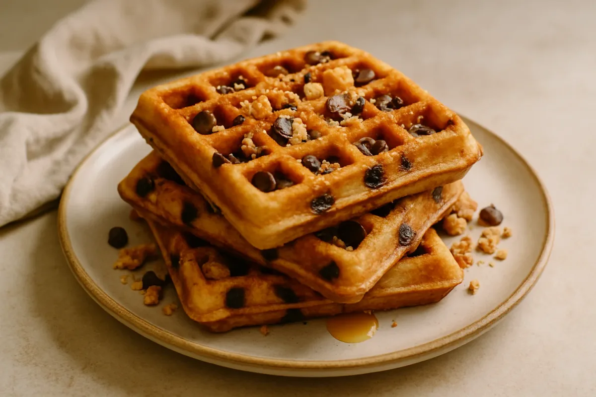 Soft Long-Lasting Boudoir & Chocolate Chip Waffles, Comfort Food & Home Cooking dish