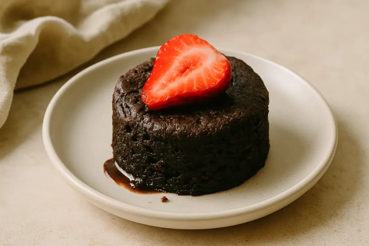 Microwave Strawberry Chocolate Mug Brownie (Dairy-, Nut-, and Egg-Free), Vegan Cuisine dish
