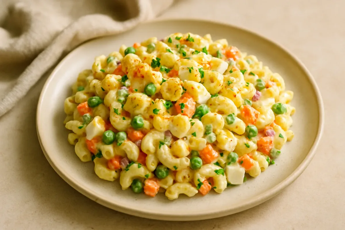 Classic Macaroni Salad, Comfort Food & Home Cooking dish