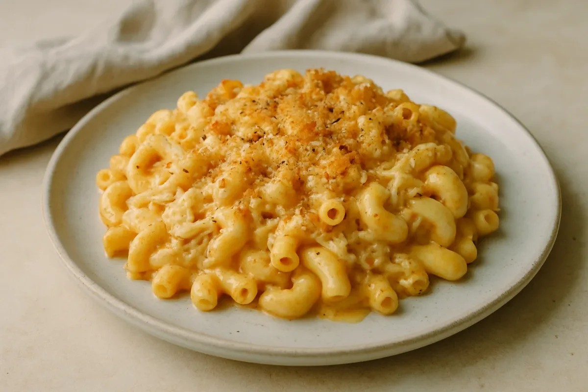Macarrones cremosos con queso y pollo desmechado, Comfort Food & Home Cooking dish