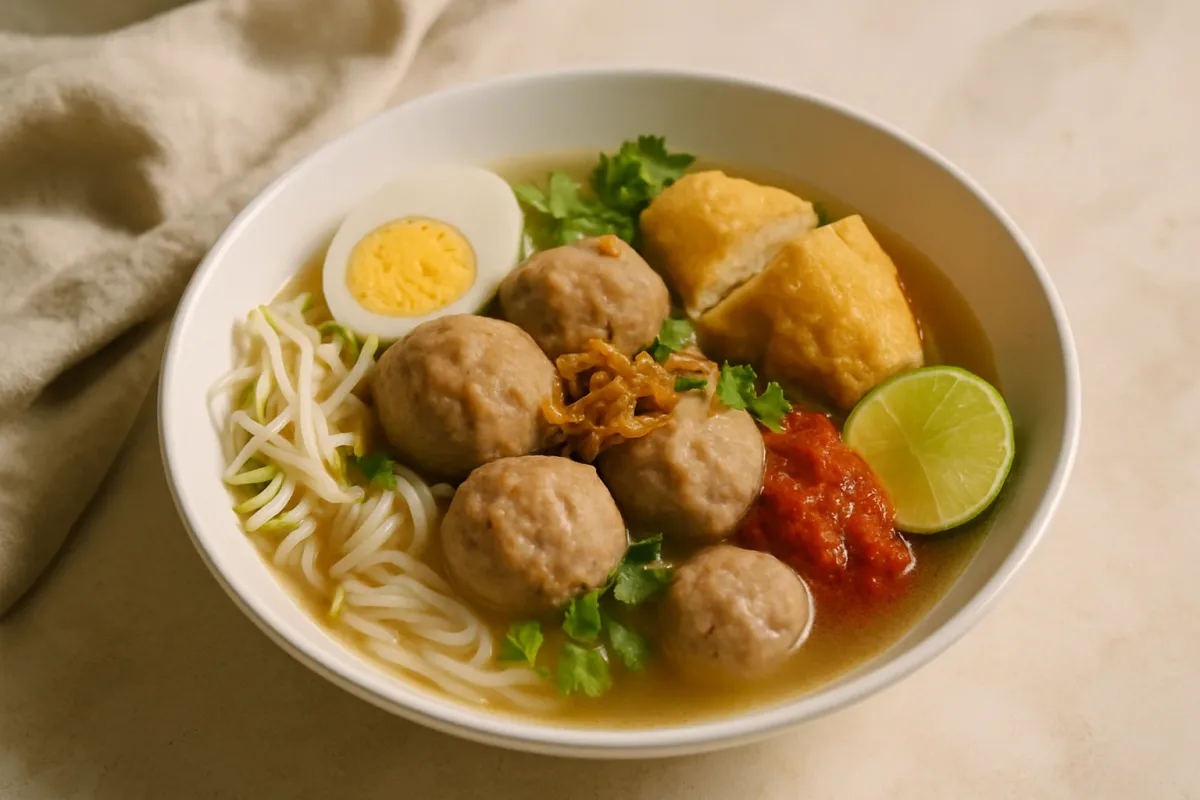 Street-Style Bakso (Warung/Vendor Version), Michelin-Star Pro Chef dish