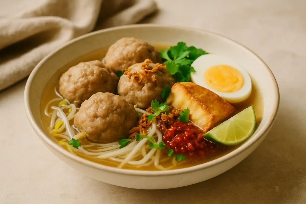 Street-Style Bakso (Warung/Vendor Version), Michelin-Star Pro Chef dish