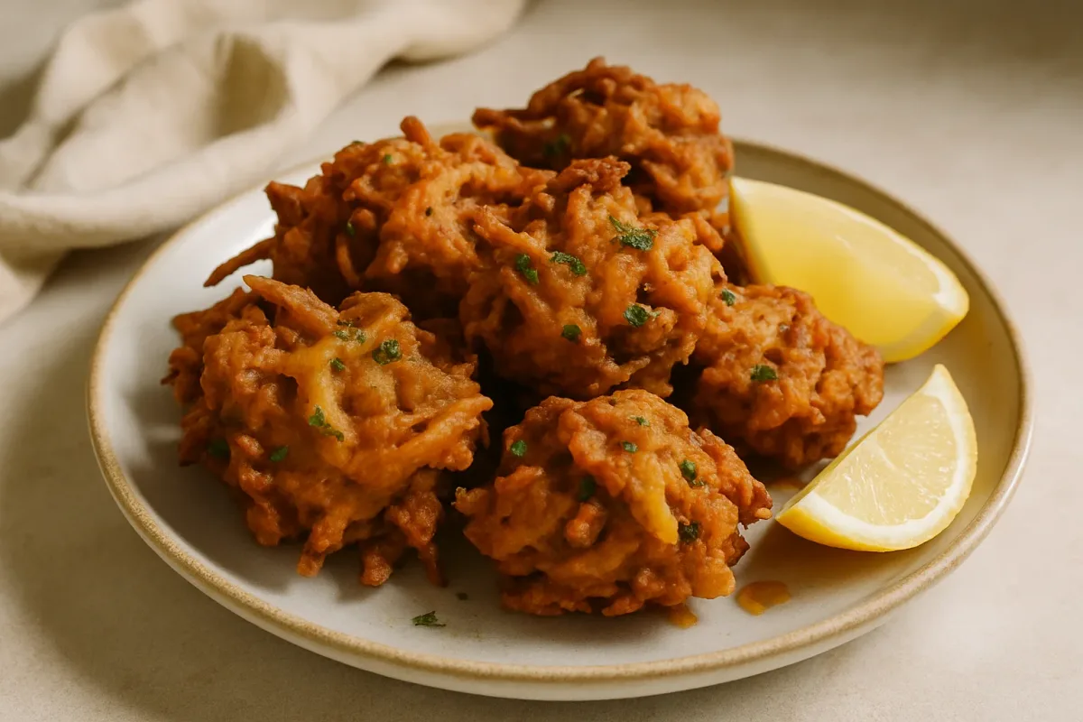 Spicy Onion Bhajis, Comfort Food & Home Cooking dish
