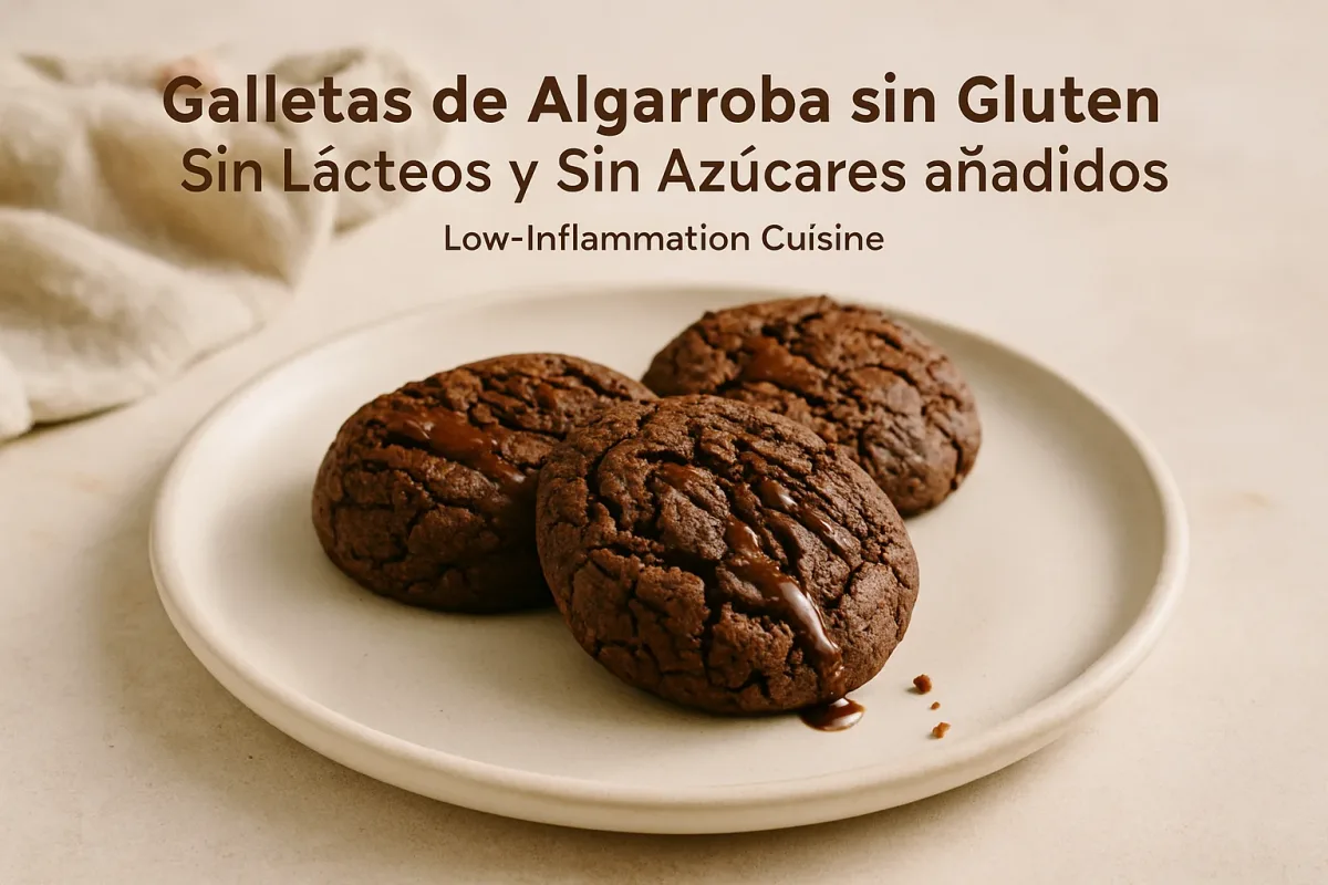 Galletas de Algarroba sin Gluten, Sin Lácteos y Sin Azúcares añadidos, Low-Inflammation Cuisine dish