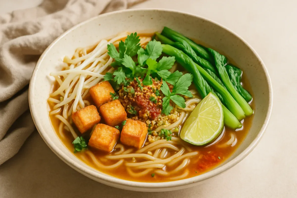 Sup Mie Miso Ala Indonesia dengan Minyak Sambal Limau, Michelin-Star Pro Chef dish