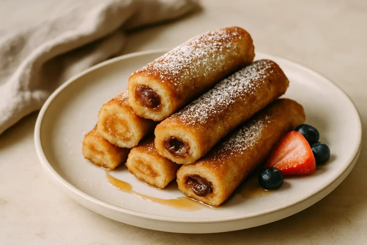 Chocolate French Toast Roll-Ups, Comfort Food & Home Cooking dish