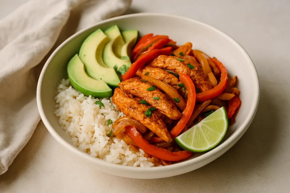 Quick Chicken Fajita Bowls, Comfort Food & Home Cooking dish
