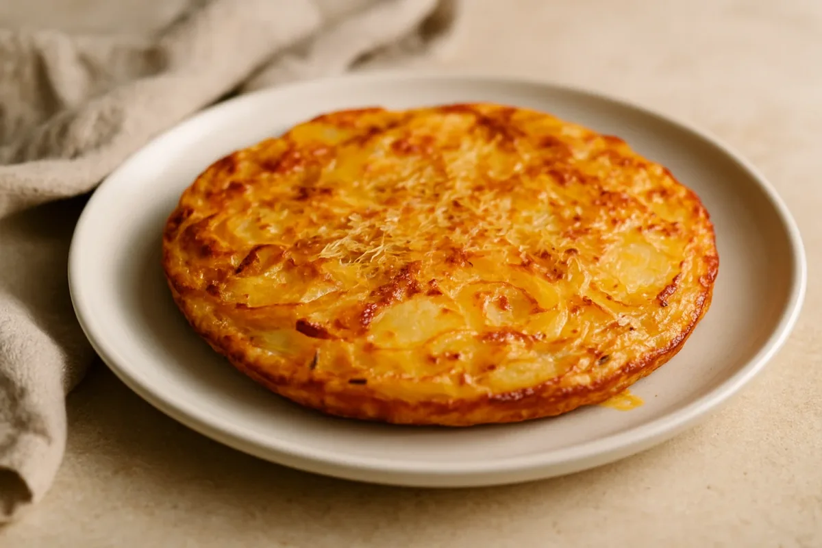 Cheesy Onion & Potato Frittata, Comfort Food & Home Cooking dish