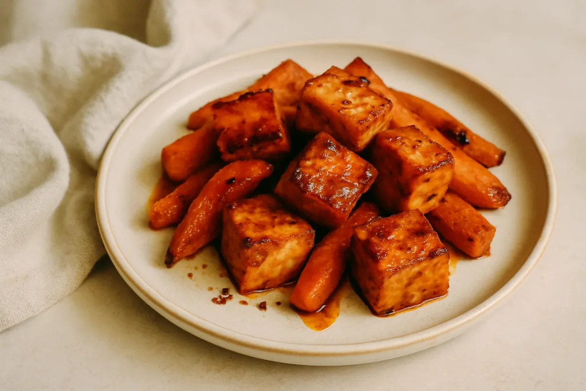 Harissa Roasted Tofu, Vegan Cuisine dish